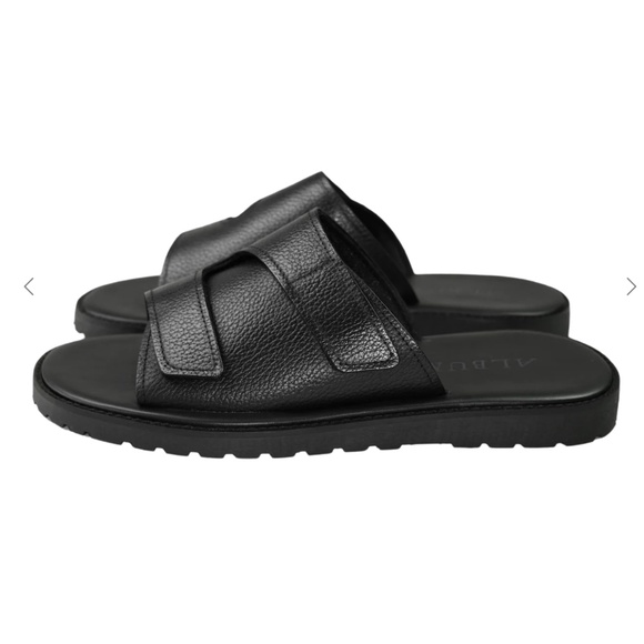 NEW Album Cataviña Leather Sandals Mens 12 Black Surf Surfboards main image 2